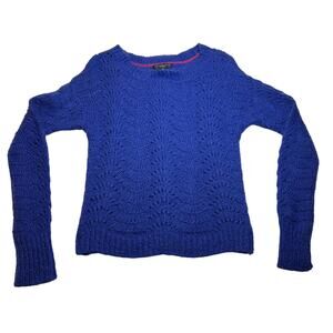 Sanctuary Kidmohair Wool Blend Pointelle Knit Sweater Size Small